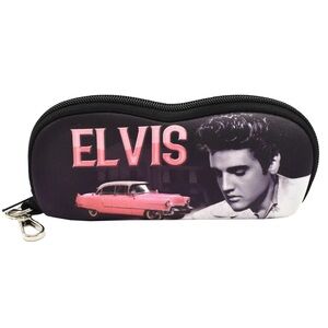 NWT Elvis glasses Sunglasses Case pink Cadillac & soft cleaning cloth
